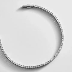 Billie Silver Tennis Bracelet - Rhodium Plated Silver