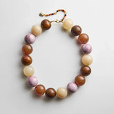 Jane Beaded Necklace - Brown Multi Bead