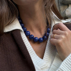 Jane Beaded Necklace - Lapis