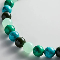 Mini Jane Beaded Necklace - Blue Multi Bead