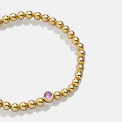 18K Gold Birthstone Pisa Bracelet - Rose