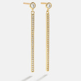 18K Gold Bella Earrings - Gold/Pavé