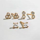 Beckett Waterproof Earring Set - Gold/Pavé