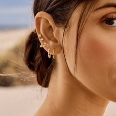 18K Gold Just For Fun Earrings - Pavé Cherry