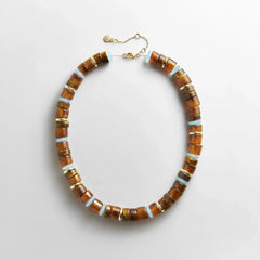 Jennifer Rondelle Beaded Necklace - Tiger's Eye Bead