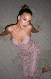 Love Galore Sequin Knit Top Pink