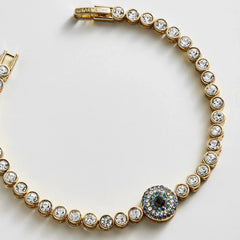 Amalie Evil Eye Tennis Bracelet - Single Evil Eye