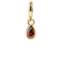 Birthstone Cluster Charm - Ruby/Gold