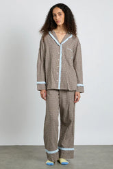 Antonia Pj Set- Brown Gingham