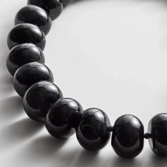 Joan Semi-Precious Necklace - Obsidian Bead