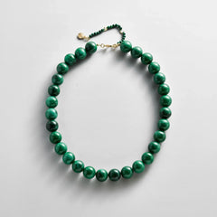 Mini Jane Beaded Necklace - Malachite