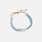 Acrylic Kids' Custom Nameplate Bracelet - Translucent Aqua