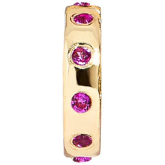 14K Gold Birthstone Charm Beads - Ruby
