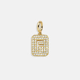 Block Pavé Initial Cluster Charm - F
