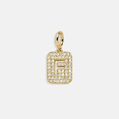 Block Pavé Initial Cluster Charm - F