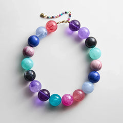 Jane Beaded Necklace - Muted Multi Bead