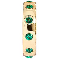 14K Gold Birthstone Charm Beads - Emerald