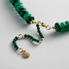 Joyce Semi-Precious Beaded Necklace - Malachite