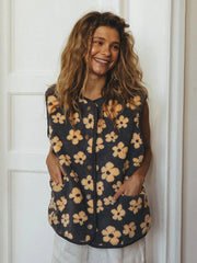 Floral Fleece Vest
