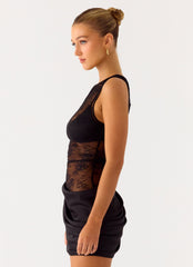 Harlem Lace Mini Dress Black