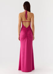Have Your Attention Maxi Dress Fuchsia