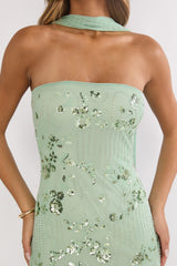 Jeremia Strapless Maxi Dress Mint