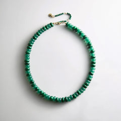 Joyce Semi-Precious Beaded Necklace - Malachite