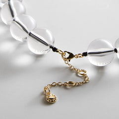 Jane Beaded Necklace - Clear/Black