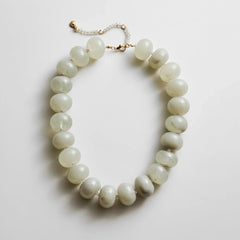 Joan Semi-Precious Necklace - Gray Quartz