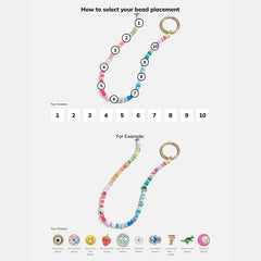 Beaded Custom Bag Charm - Multi Beaded Bag Charm