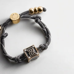 Block Party Varsity Number Custom Bracelet  - Onyx Single Digit