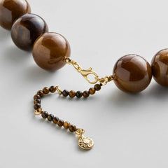 Jane Beaded Necklace - Brown/Turquoise