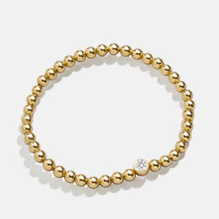 18K Gold Birthstone Pisa Bracelet - Crystal