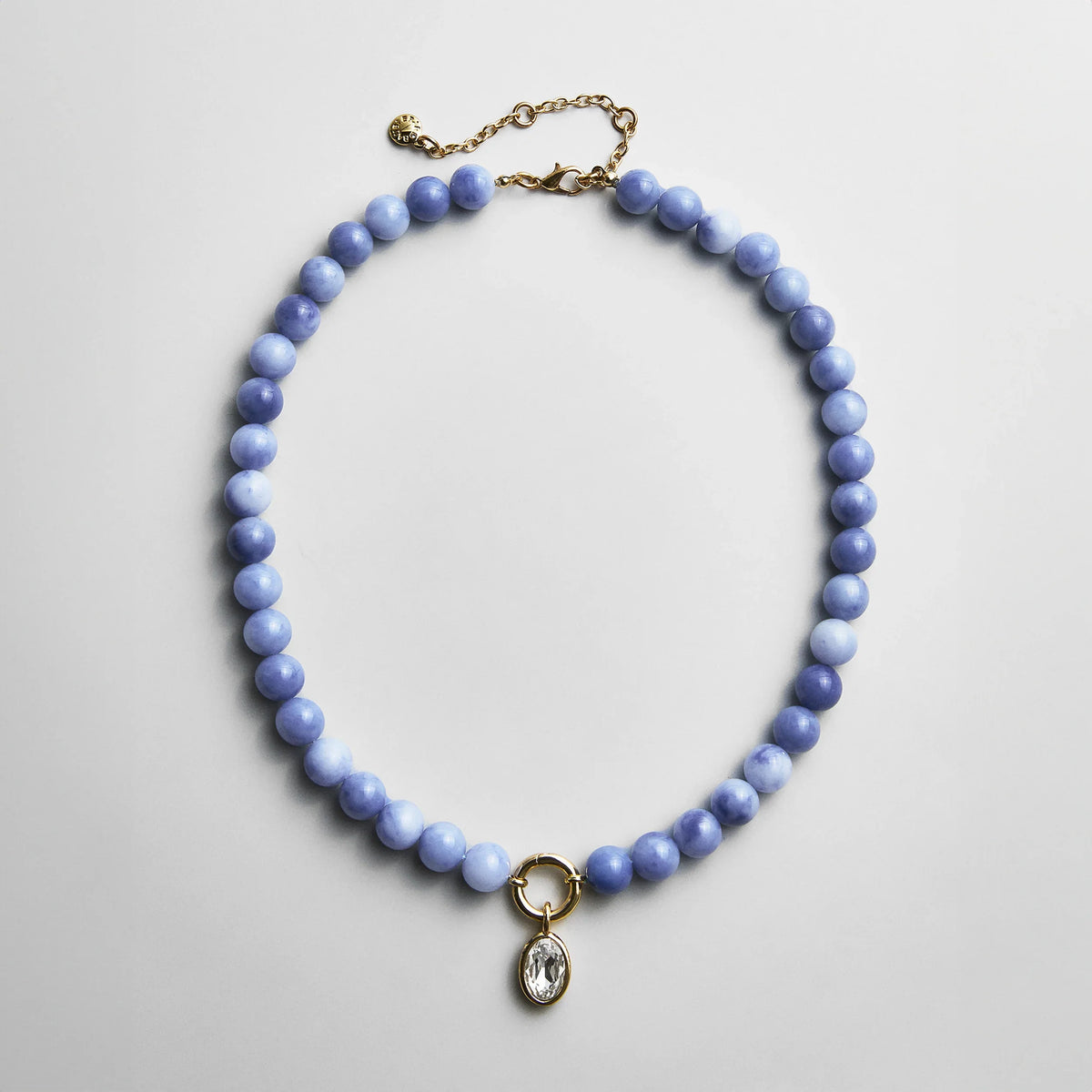 Janette Beaded Ring Necklace - Sodalite