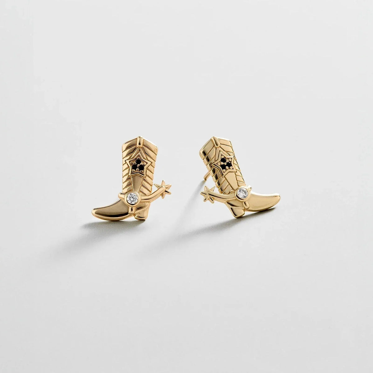 14K Gold Just For Fun Earrings - Cowboy Boot