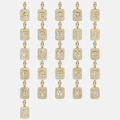 Block Pavé Initial Cluster Charm - K