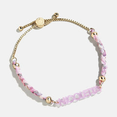 Acrylic Kids' Custom Nameplate Bracelet - Translucent Purple