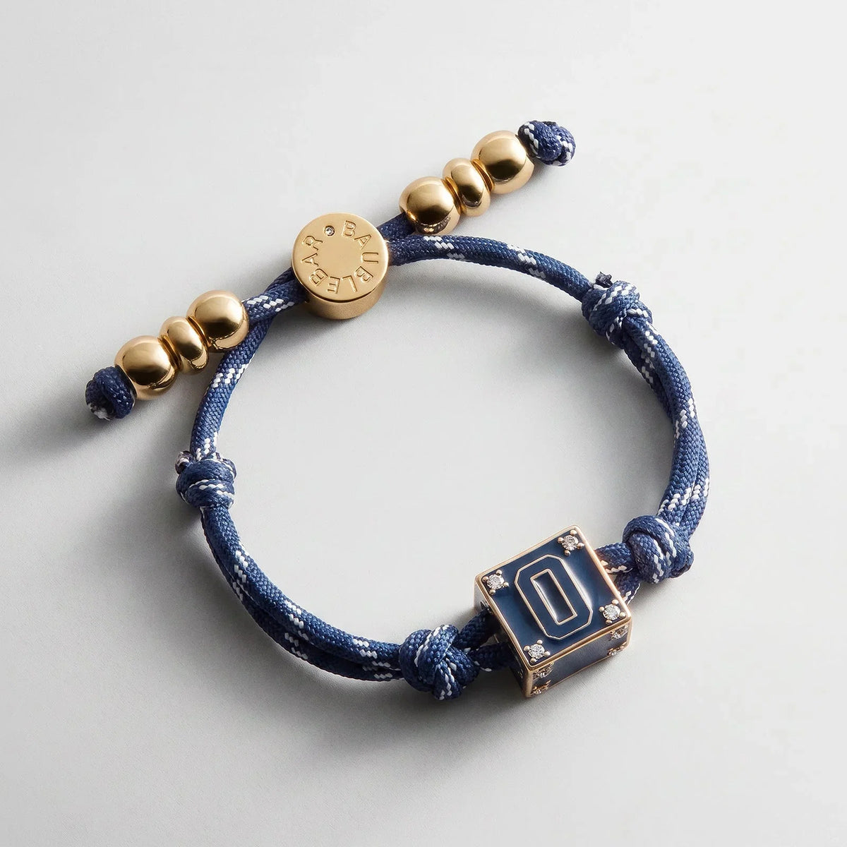 Block Party Varsity Number Custom Bracelet  - Navy Single Digit