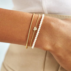 18K Gold Heart Bracelet - Heart