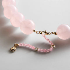 Jane Beaded Necklace - Rose Quartz/Carnelian