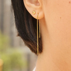 Adrianna 18K Gold Earrings - Pavé Heart