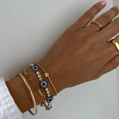 Amalie Evil Eye On Repeat Tennis Bracelet - On Repeat Evil Eye