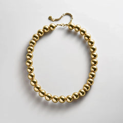 Mini Jane Beaded Necklace - Gold Bead