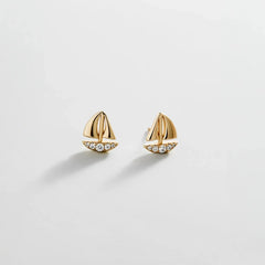 14K Gold Just For Fun Earrings - Sailboat