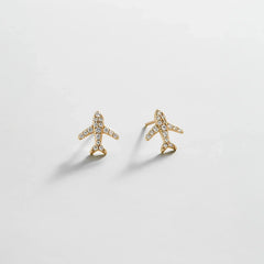 14K Gold Just For Fun Earrings - Airplane