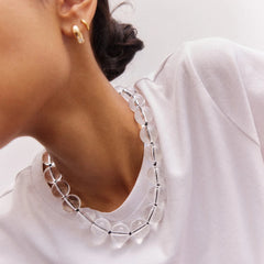 Jane Beaded Necklace - Clear/Black