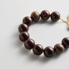 Jane Beaded Bracelet - Chocolate Brown Bead