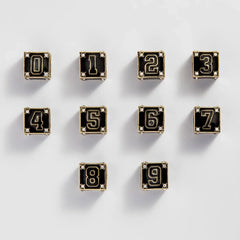 Block Party Varsity Number Custom Bracelet  - Onyx Double Digit