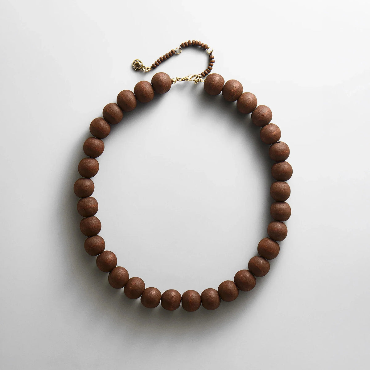Mini Jane Beaded Necklace - Dark Wood