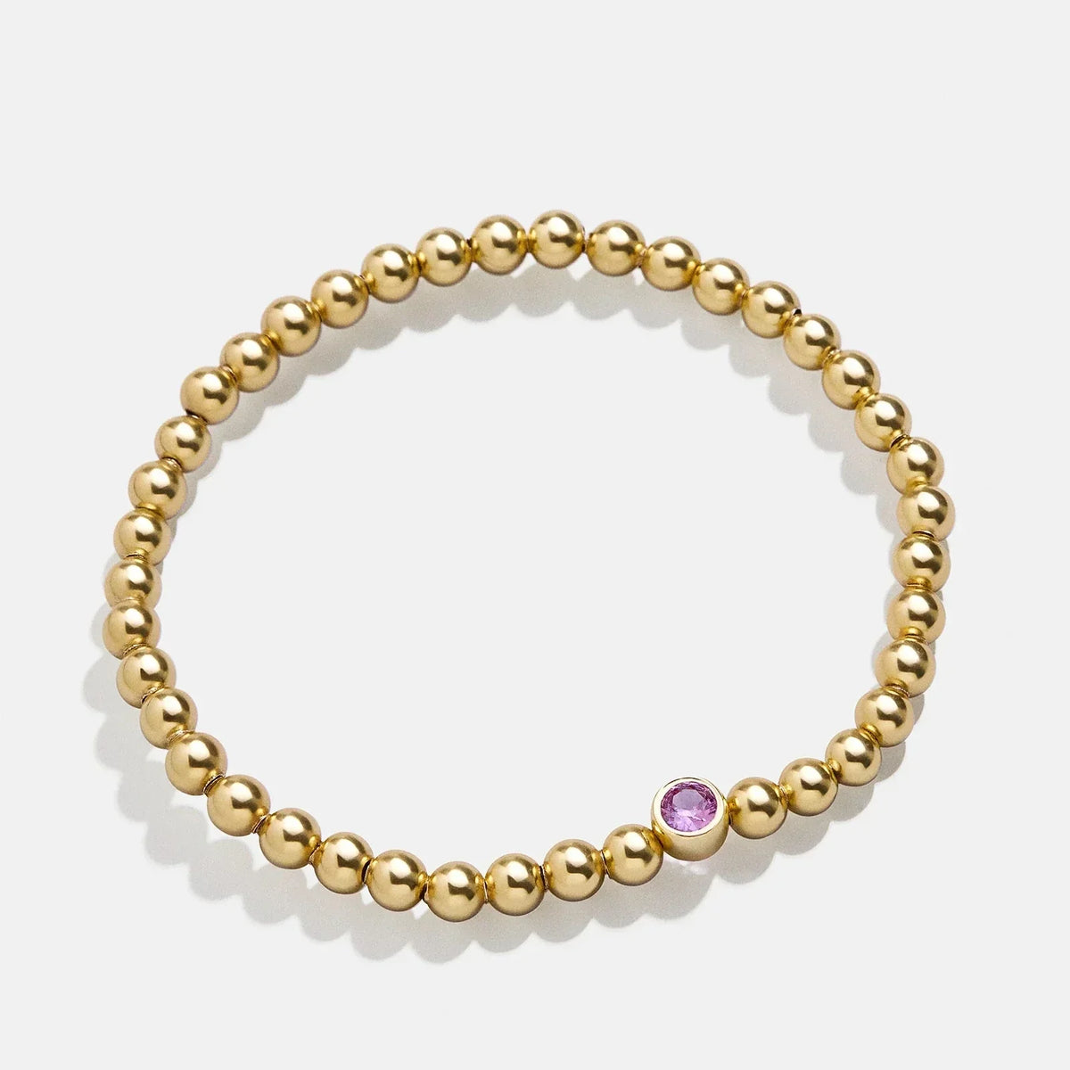18K Gold Birthstone Pisa Bracelet - Rose